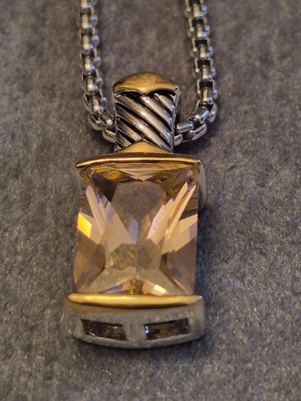 Gold-Tone Pink Crystal Pendant Necklace - Women Jewelry